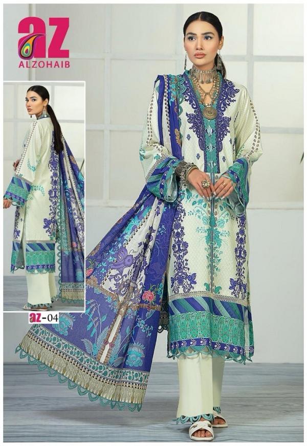 Alzohaib Zoohra Vol-1- Kurti Pant With Dupatta